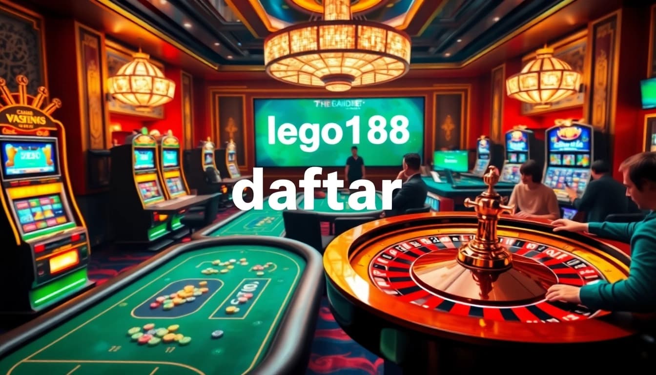 Players enjoying the thrilling games at lego138 daftar casino, showcasing vibrant slot machines and poker tables.