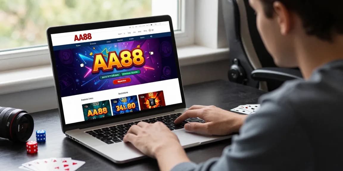 Engaging online gambling homepage AA88 showcasing vibrant promotions and user-friendly interface