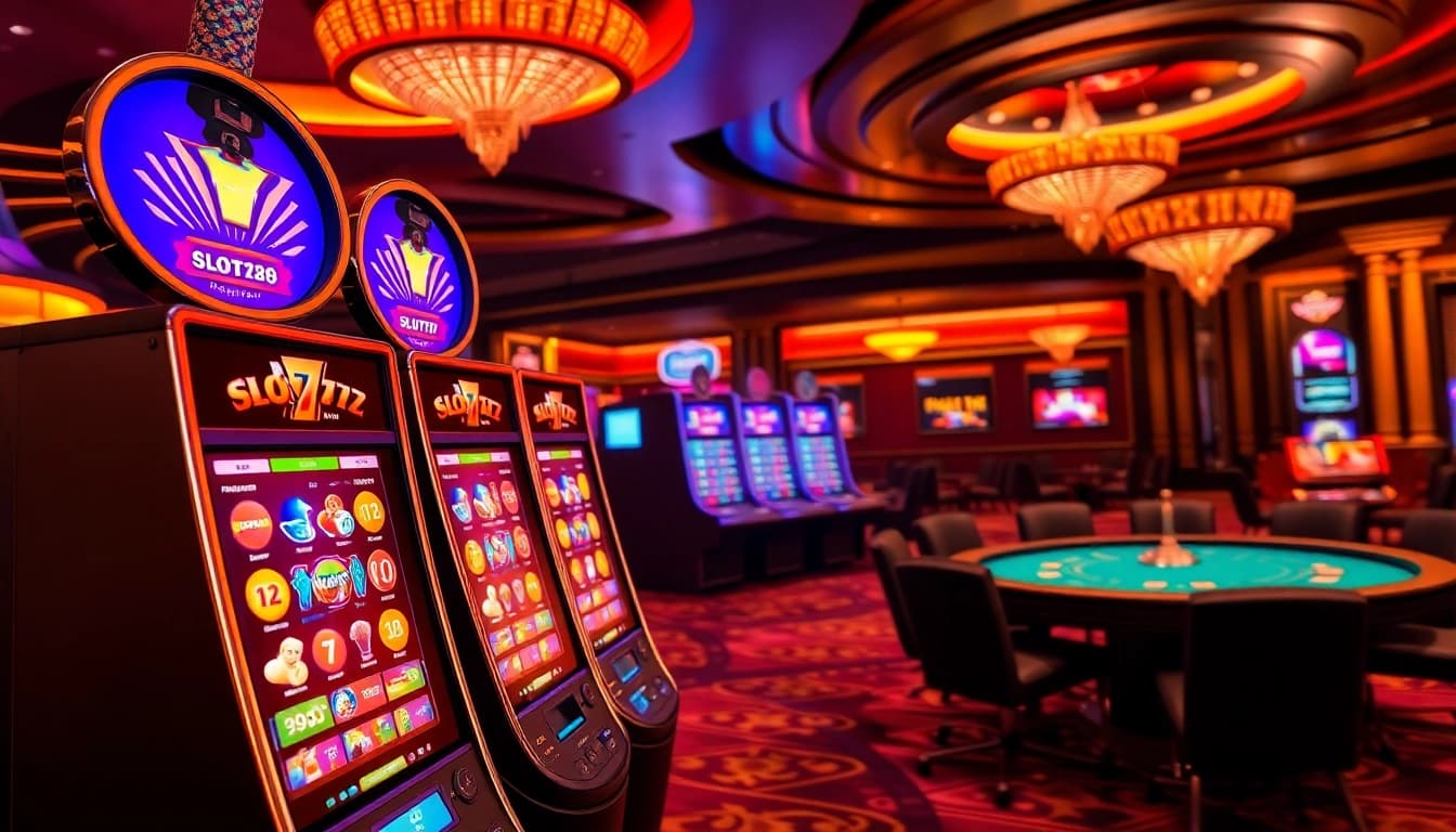 Slot777 login interface visual with engaging casino elements and gameplay excitement.