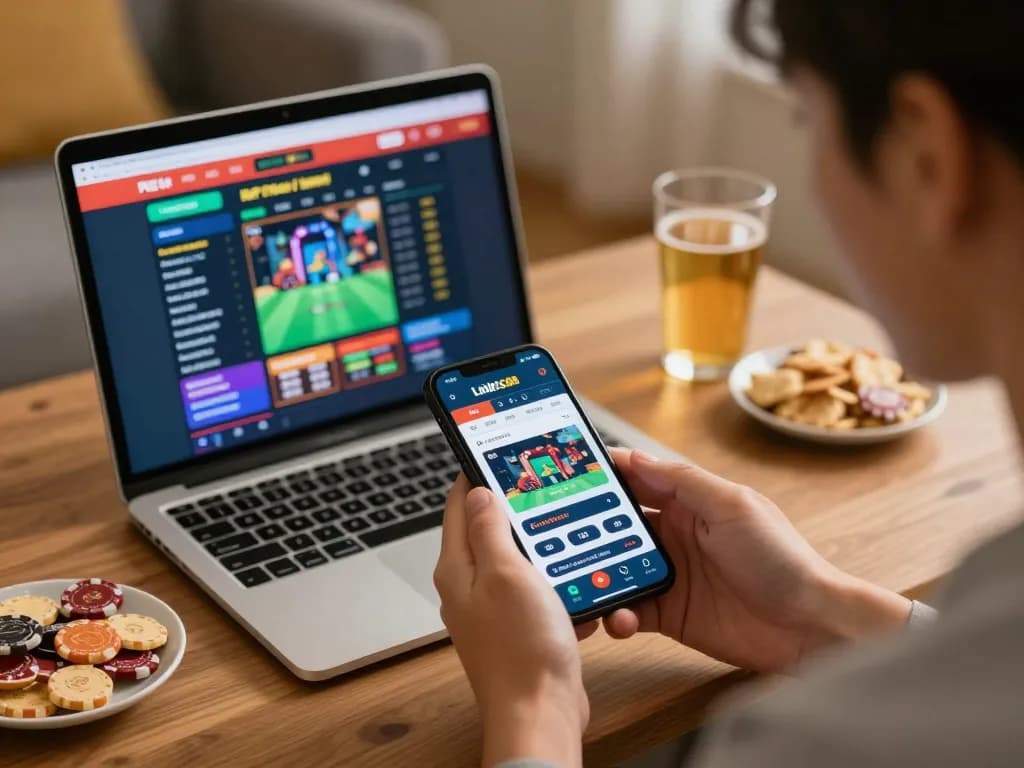 Exciting sports betting action on mobile at Link SC88, showcasing user-friendly interface and home comfort