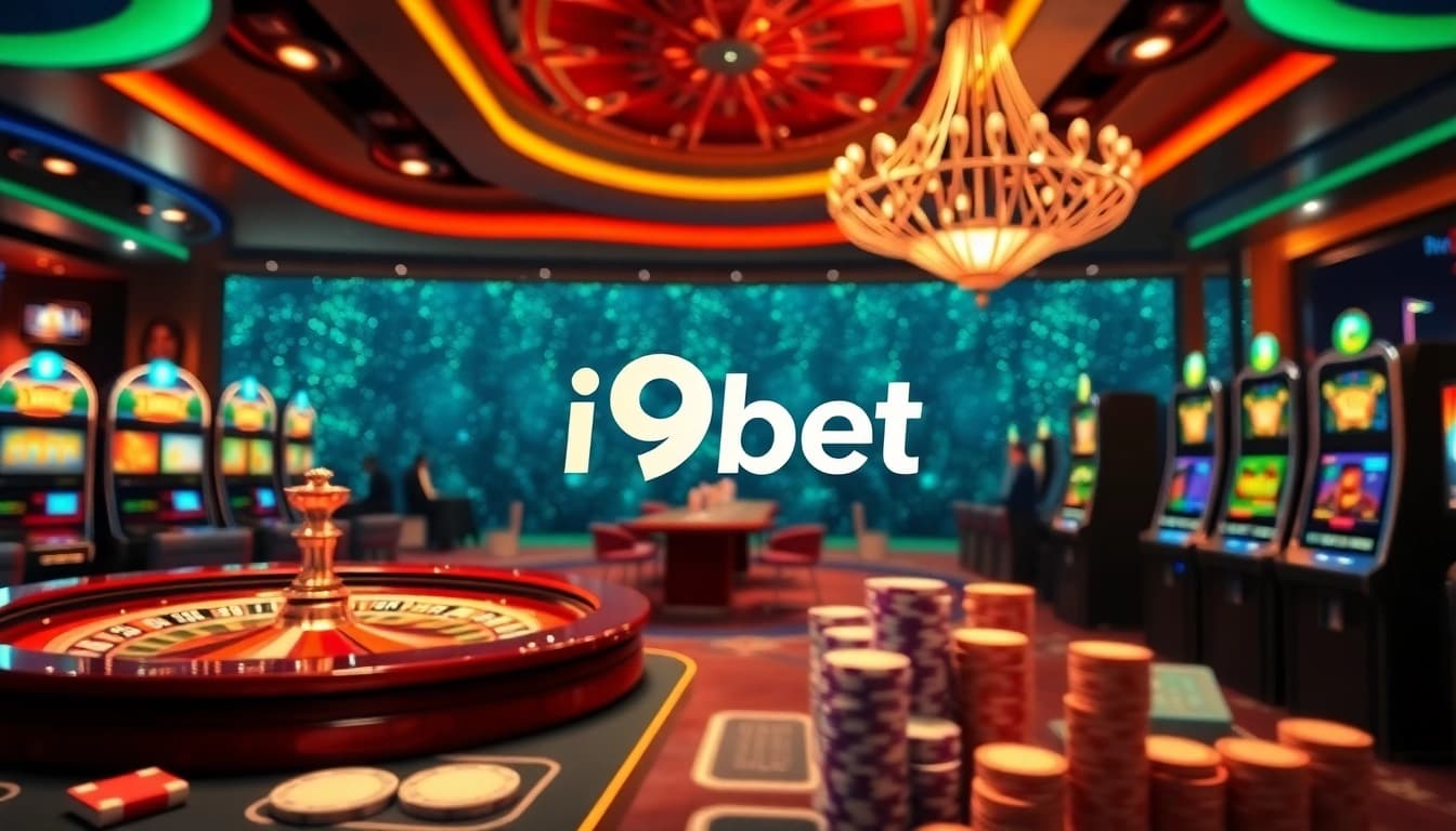 Engaging players in exciting gameplay at i9bet’s vibrant casino environment with roulette and poker elements.