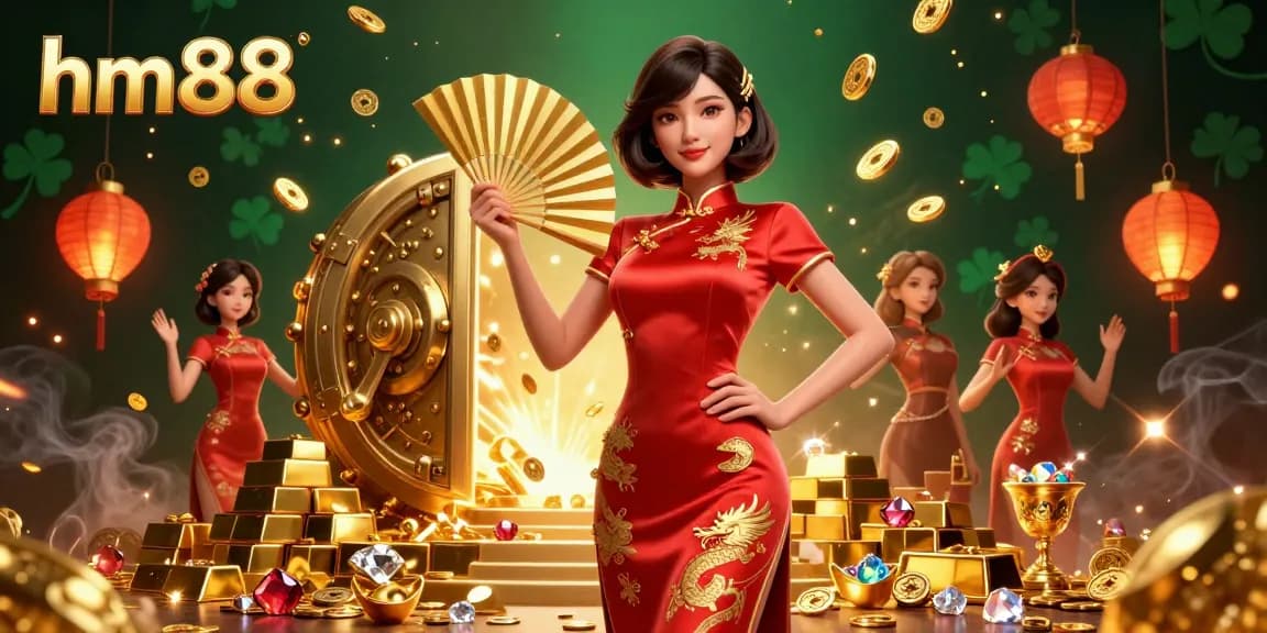 Experience thrilling jackpots at hm88 with dynamic casino elements, vibrant colors, and rich detail.