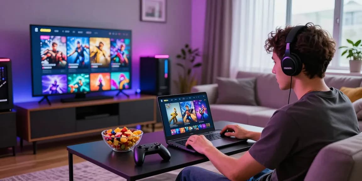 Player enjoying immersive gaming experience on OPEN88 platform in a lively setting.