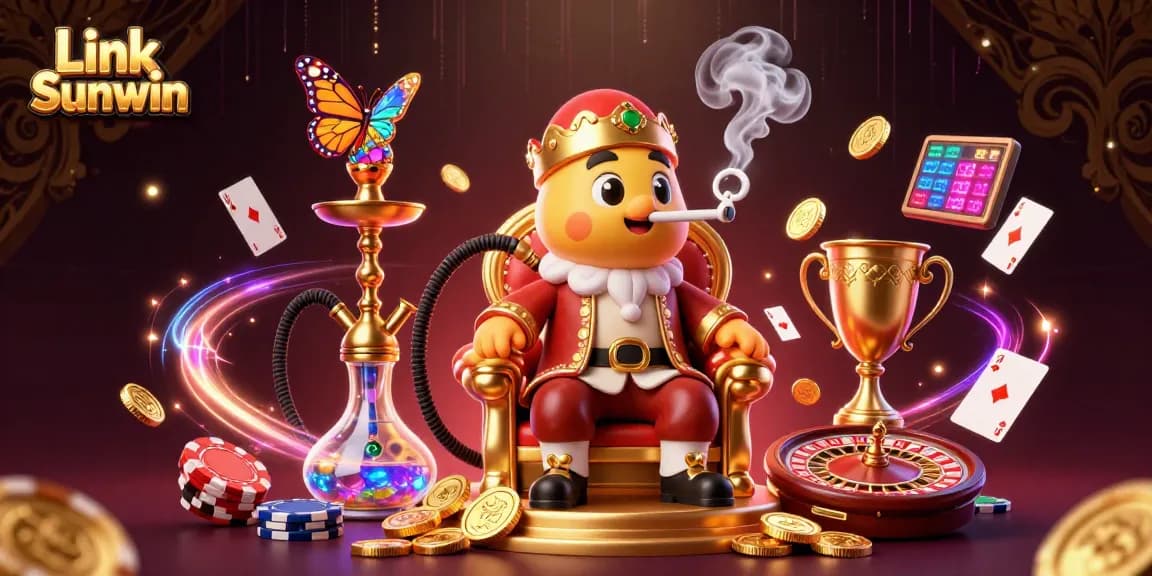 Engage in thrilling gameplay with Link Sunwin, featuring dynamic poker scenes and rich casino elements.