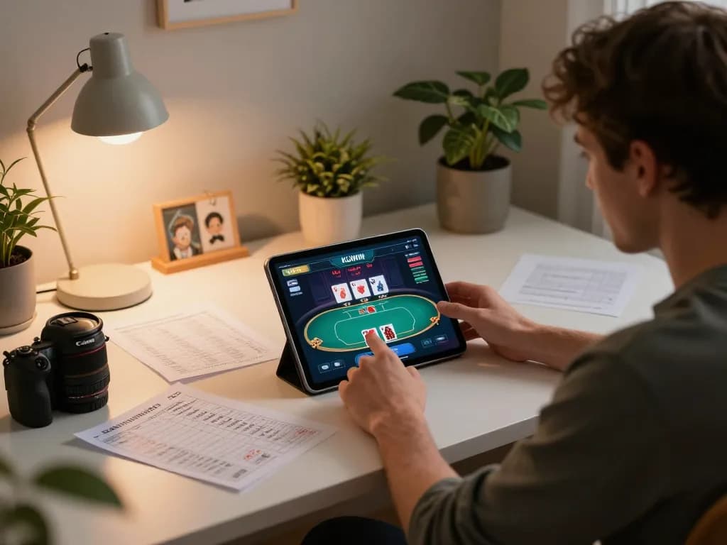 Engaging online gaming experience at trang chủ kuwin on tablet with notes on bankroll management.