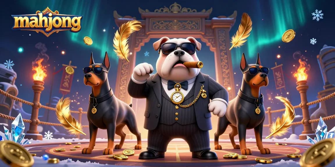 Engage in strategic mahjong gaming adventures with a mafia-themed casino atmosphere.