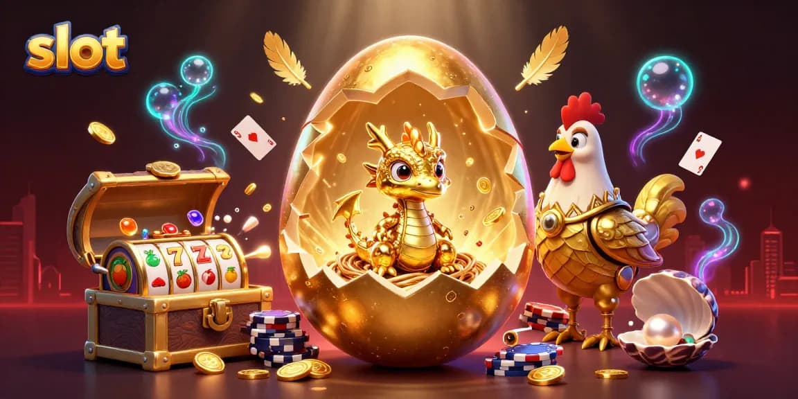Spin the reels with excitement in this captivating slot game illustration featuring dragon treasure!