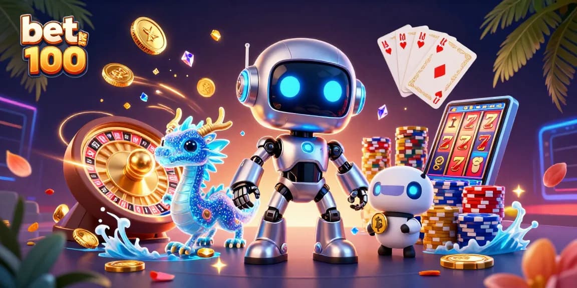 Engage in thrilling gameplay with bet kecil 100 slots, featuring vibrant characters and dynamic casino elements.