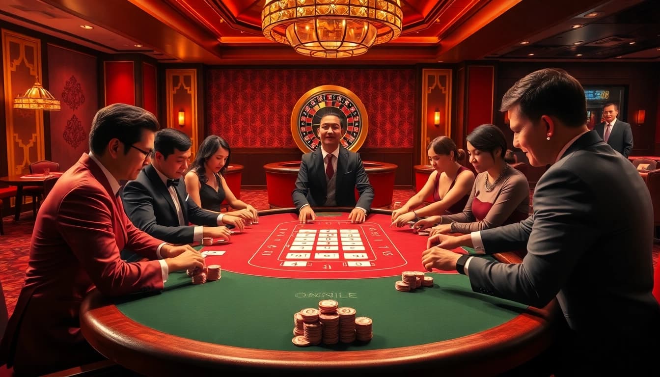 Experience thrilling gameplay at dn88 casino with sophisticated poker table action and elegant ambiance.