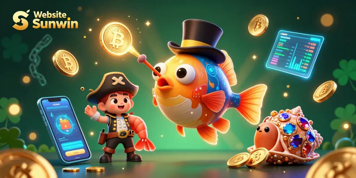 Engage with thrilling gameplay at Website Sunwin with vibrant deep-sea creatures and crypto elements.