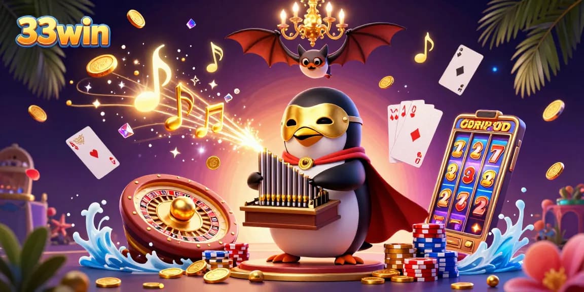 Engage with 33win's exciting casino experience, featuring thrilling games and vibrant elements.