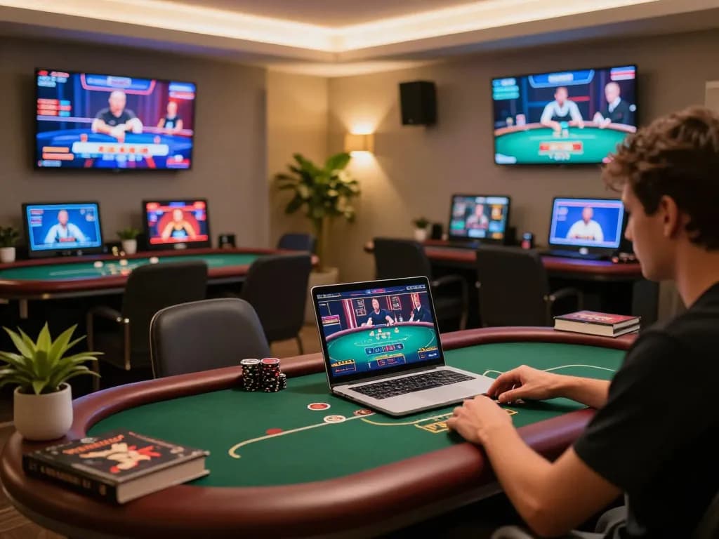 uu88 players enjoying online gaming with multiple devices showcasing exciting casino games in a cozy environment