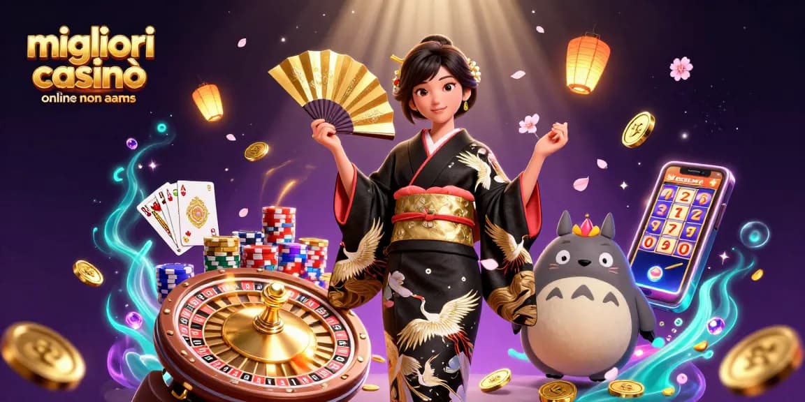 Vivi l'emozione nei migliori casinò online non aams con giochi vivaci ed elementi del casinò luminosi.