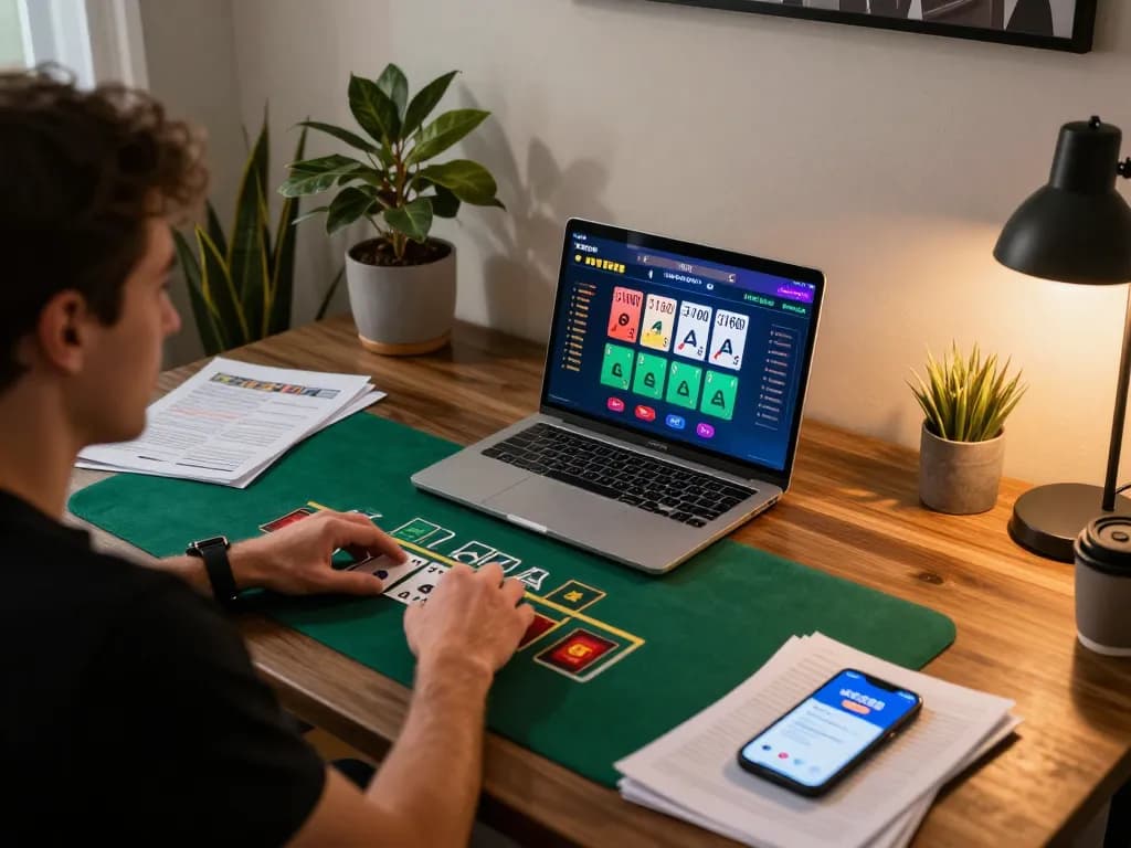 w188 player engaging in thrilling live dealer blackjack online for an immersive experience