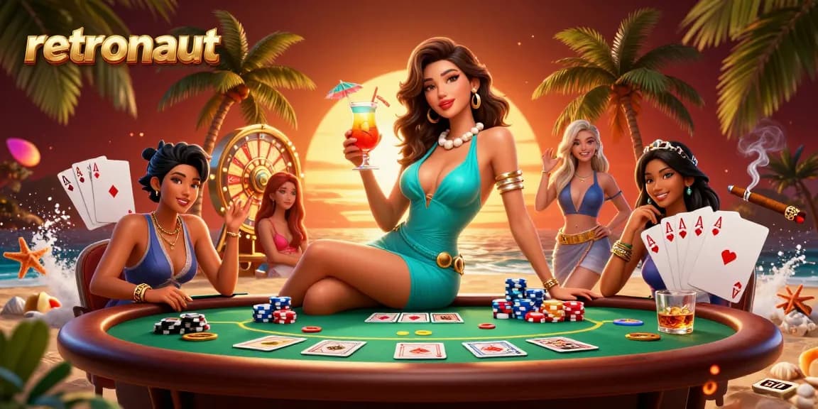 Win big at the tropics with Retronaut-inspired casino action.