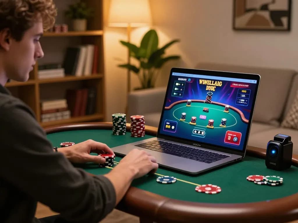 Engaging in a high-stakes poker game on the 789club online casino platform from home