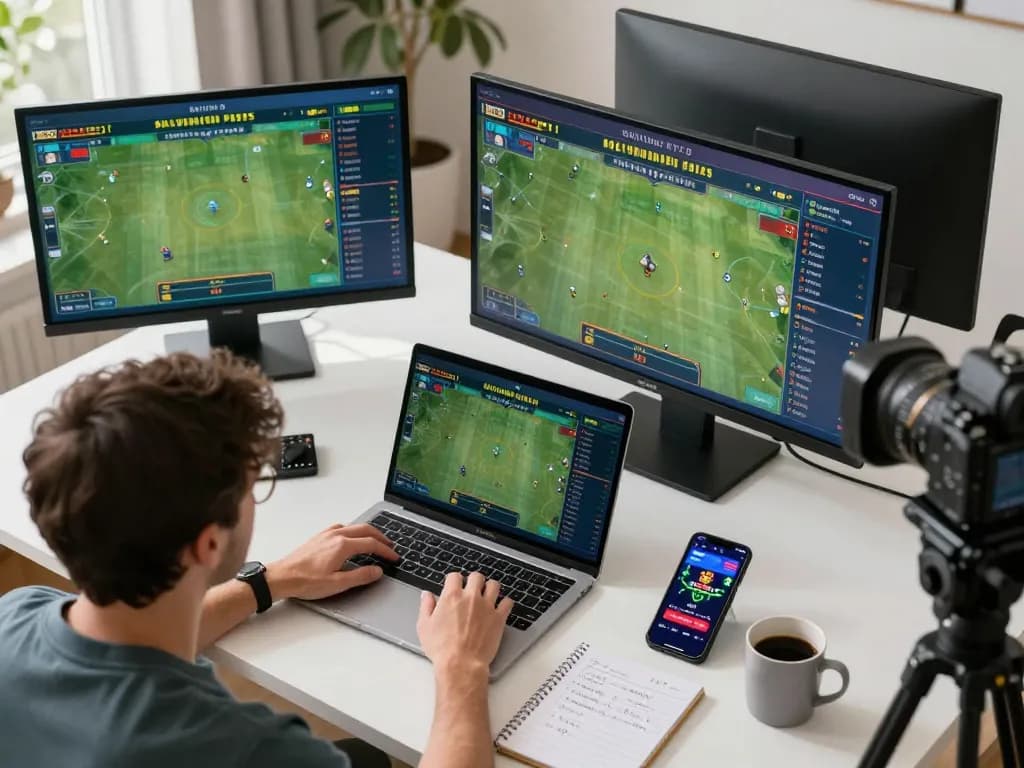 Engaging sports betting strategy session showcasing lv88seo on multiple screens with dynamic odds and stats
