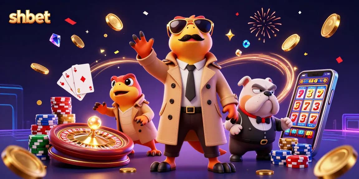 Witness shbet's animated raptors entering a VIP casino, surrounded by dazzling coins and rich gaming elements.