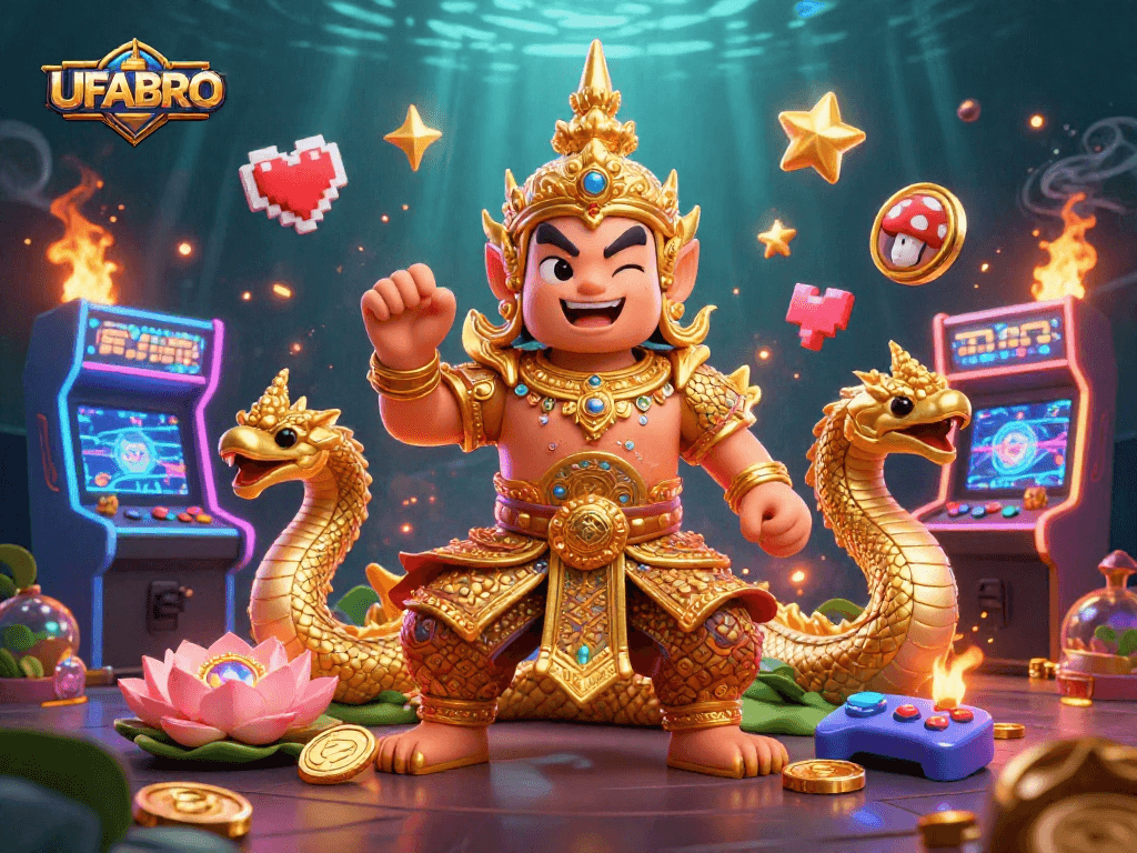 UFABRO offers thrilling gaming experiences with vibrant 3D characters and arcade elements.