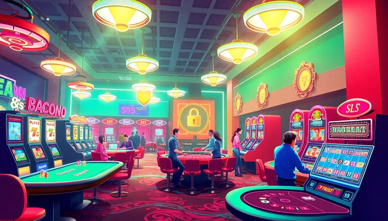 Online gaming experience at 8s casino with vibrant colors and diverse games.