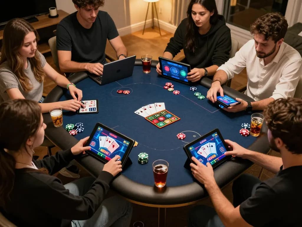 Engage in exciting poker games with cm88 on various devices, showcasing modern online gambling.