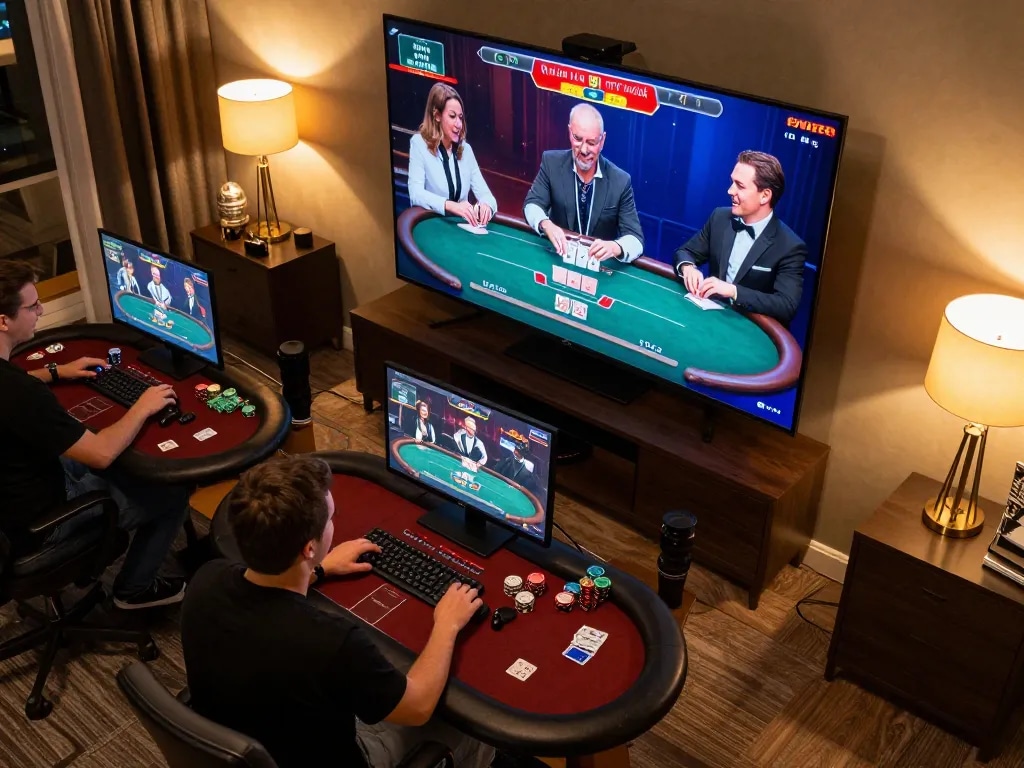 SC88 players engage in strategic online poker gameplay with exciting real-time dealer interactions.