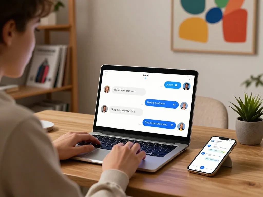 Enthusiast engaging with nsfw ai chat in a modern digital workspace.