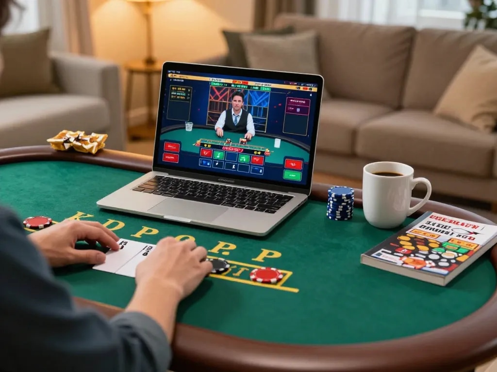 Experience live dealer blackjack at https://gemwin.pics with an engaging home setup.