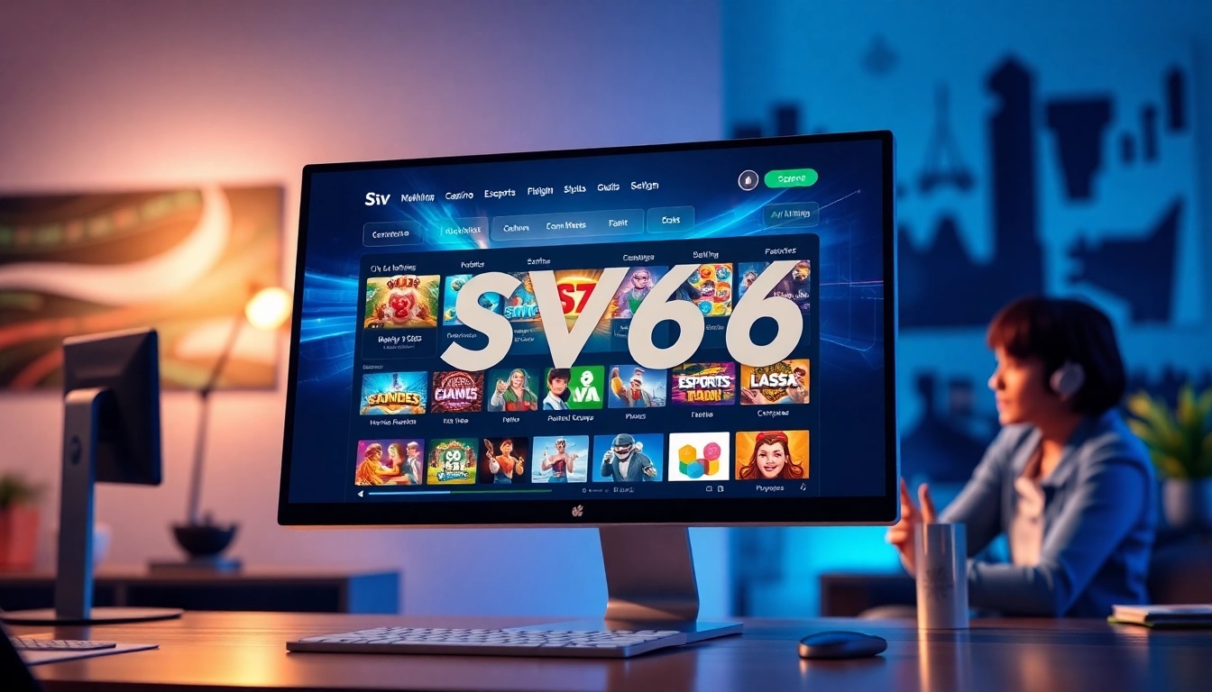 SV66 online gaming platform interface displaying exciting games and vibrant animations.