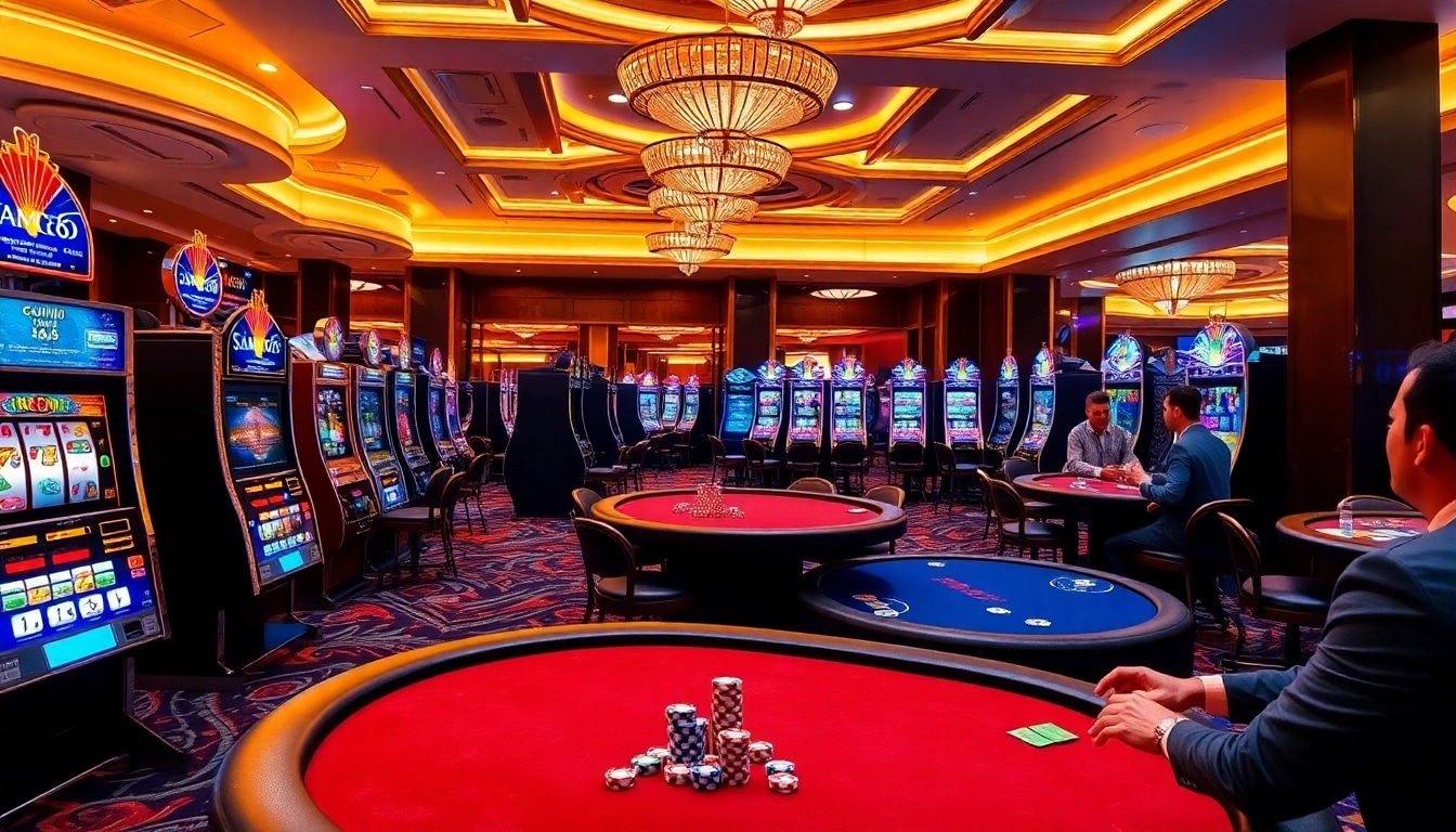 Players enjoying thrilling games at Sam86's vibrant online casino interface.