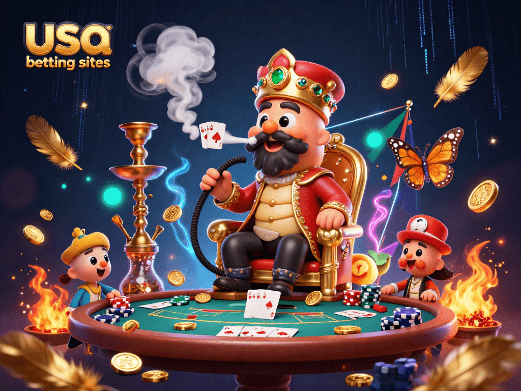 Experience thrilling action at usa betting sites with colorful poker visuals and engaging characters.