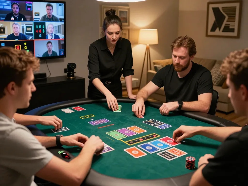Nohu online casino scene with players engaging in live dealer gameplay, emphasizing strategy and excitement.