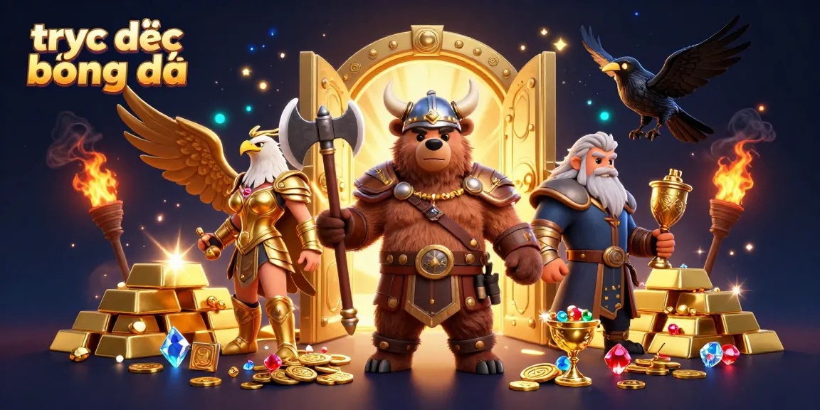 Experience thrilling trực tiếp bóng đá with dynamic characters and rich elements in this vibrant 3D illustration.