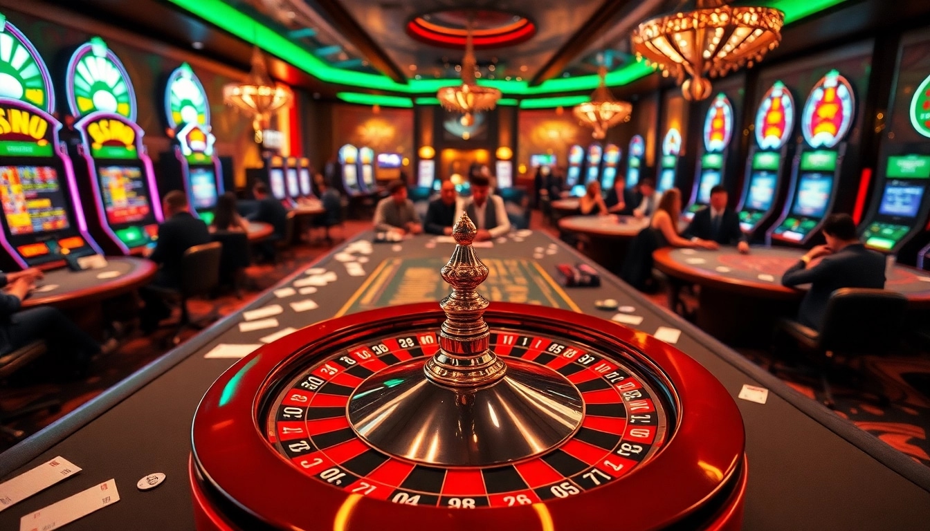 Players engaging in a thrilling roulette game in a luxurious casino environment focused on Ketquaxoso.