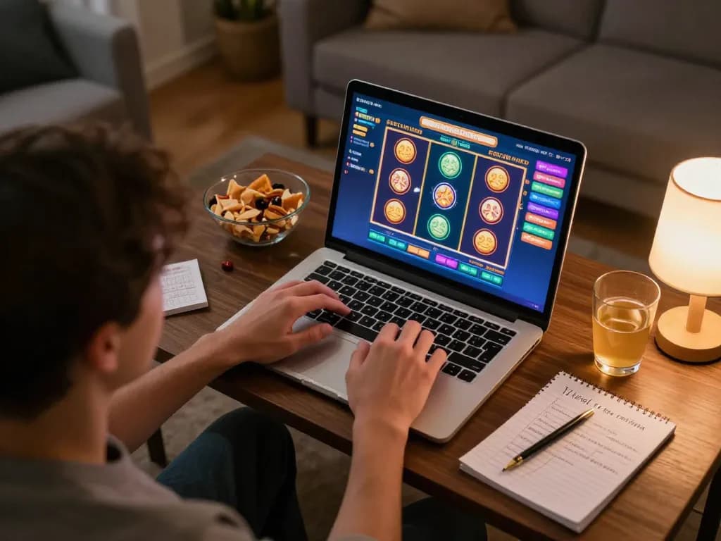 Berkeliling di slot online di aman788 dengan antarmuka layar yang cerah dan suasana yang nyaman.