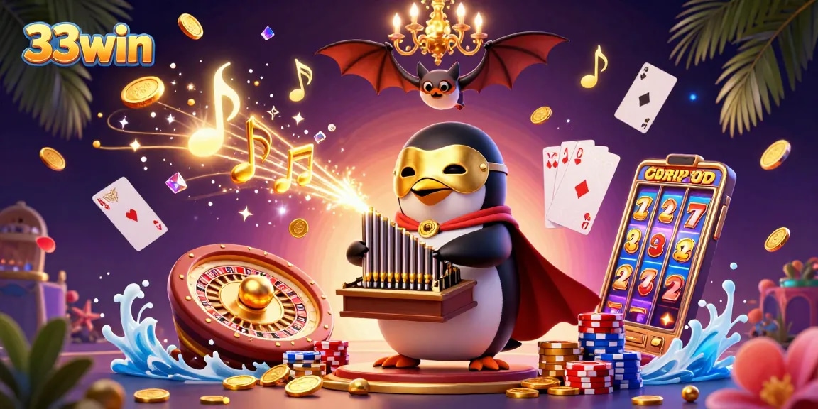 Engage with 33win's exciting casino experience, featuring thrilling games and vibrant elements.