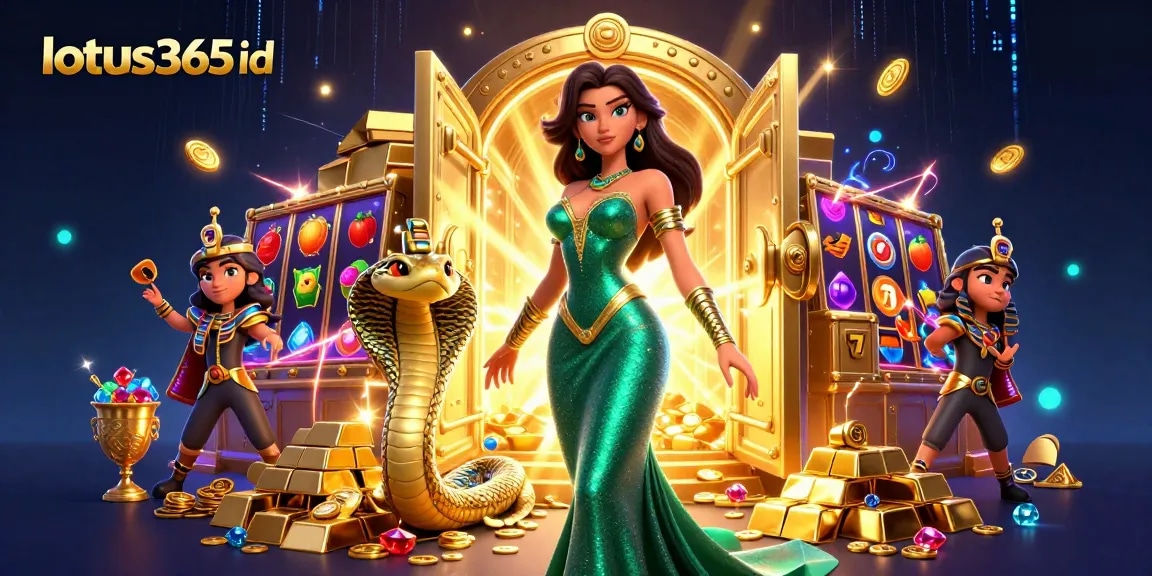 Engage with the thrilling excitement of lotus365 id through vibrant casino illustration filled with jewels and winning elements.