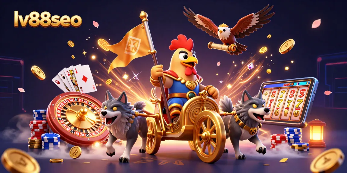 Engage with lv88seo's thrilling casino experience featuring exciting game elements and a dynamic 3D scene.