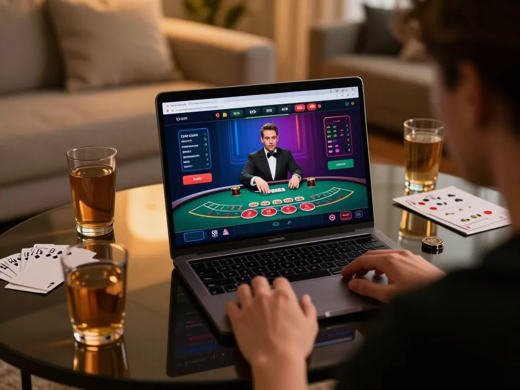 Player enjoying live dealer blackjack experience at du88 online casino with engaging interface