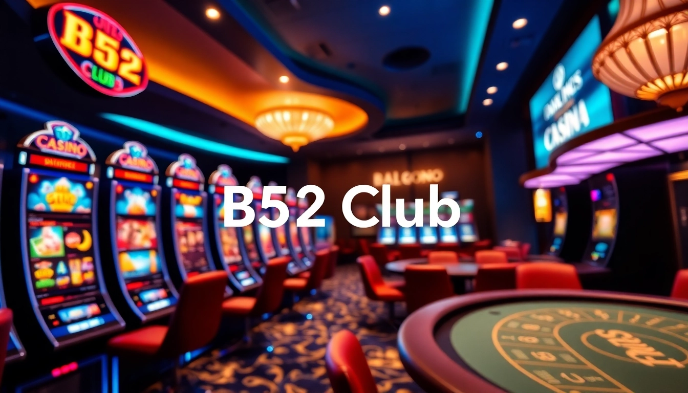 B52Club online casino showcasing diverse games and engaging atmosphere.