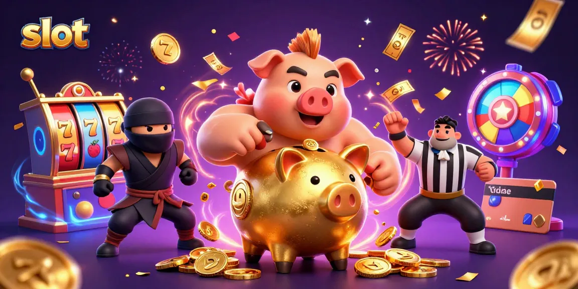 Engage in vibrant slot gameplay with dynamic characters and festive elements, showcasing thrilling casino excitement.