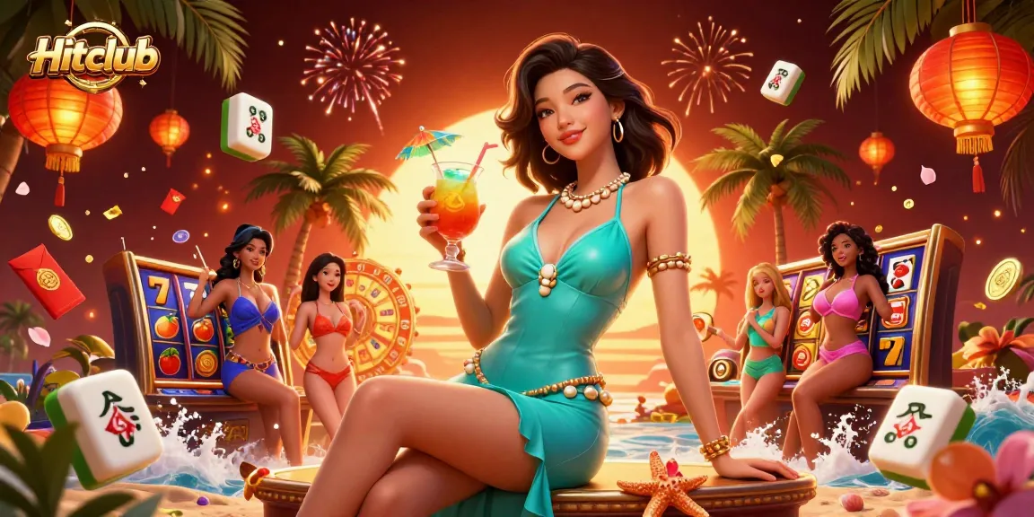 Hitclub showcases an exciting casino scene with vibrant slot reels and engaging gameplay elements.