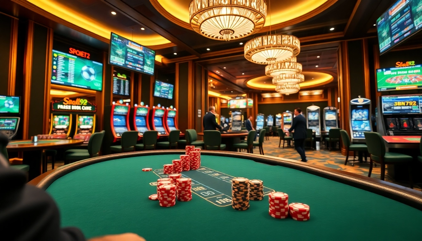 Experience the thrill of betting with SBOBET92 at a vibrant online casino.