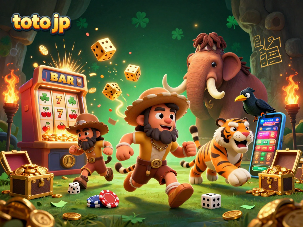 Experience the thrill of winning with toto jp in this vibrant, lively casino scene filled with gold and excitement.