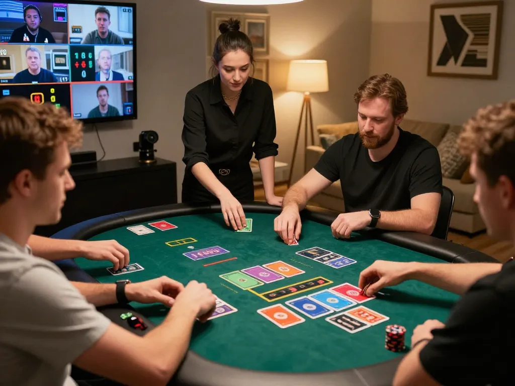 Nohu online casino scene with players engaging in live dealer gameplay, emphasizing strategy and excitement.