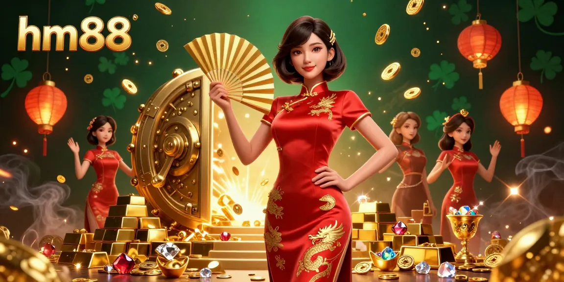 Experience thrilling jackpots at hm88 with dynamic casino elements, vibrant colors, and rich detail.
