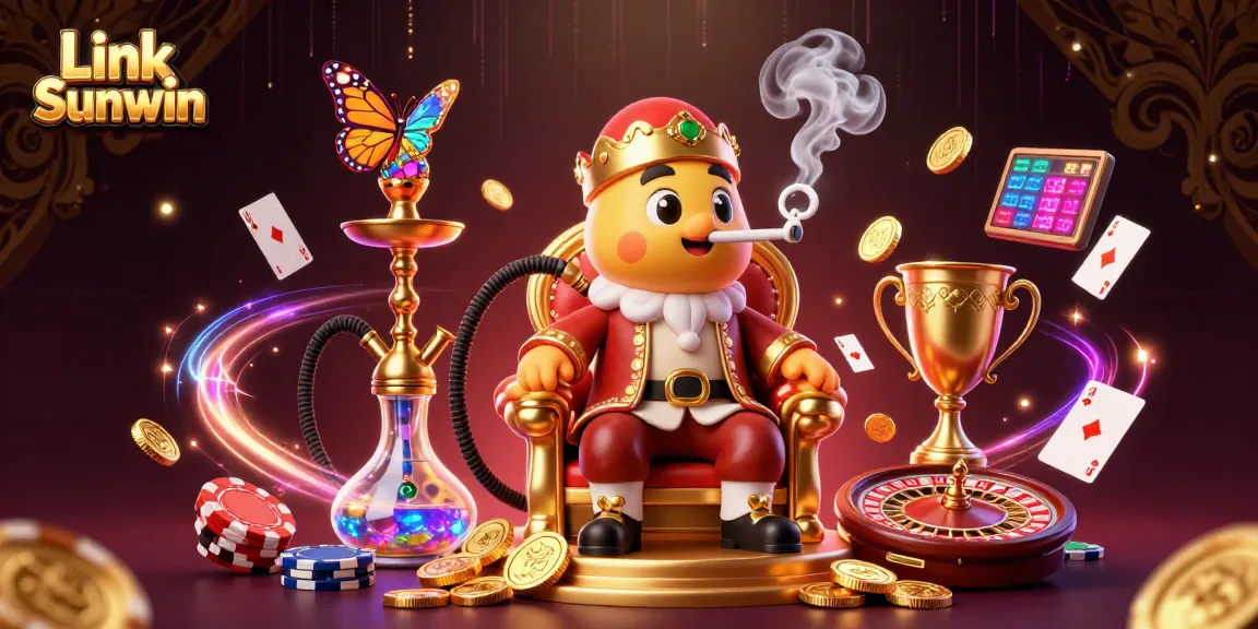 Engage in thrilling gameplay with Link Sunwin, featuring dynamic poker scenes and rich casino elements.