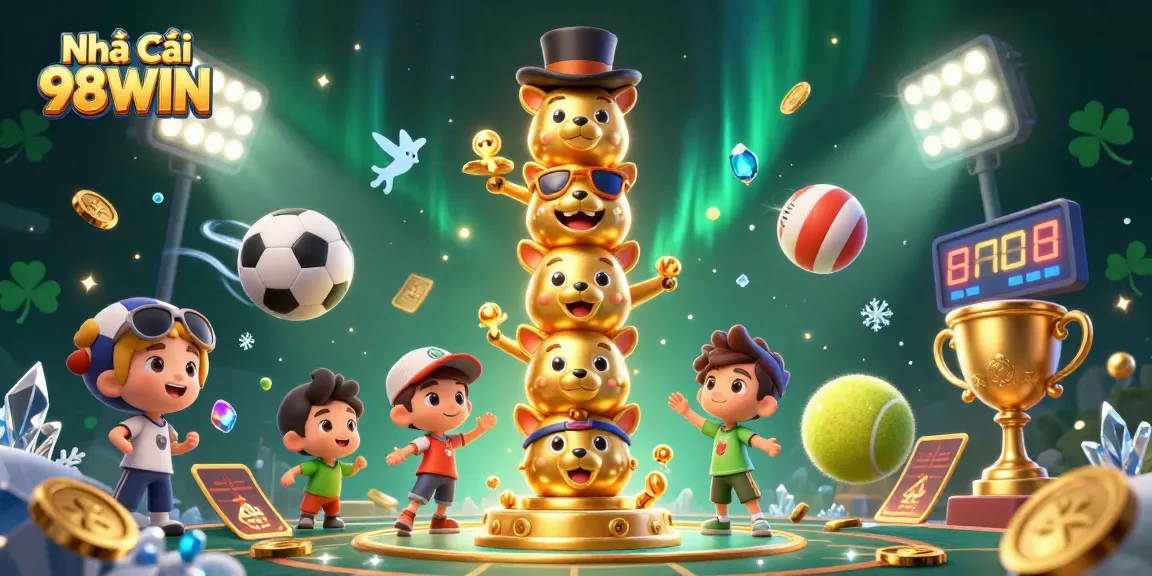 Experience the thrilling action of Nhà cái 98WIN with dynamic sports elements and a vibrant casino atmosphere.