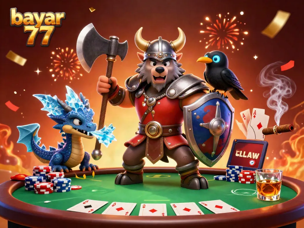 Experience thrilling gameplay at bayar 77 with vibrant poker action and iconic characters.