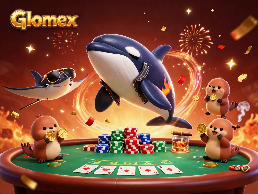 Join Glomex in an exciting poker adventure with colorful characters and dynamic gaming elements!